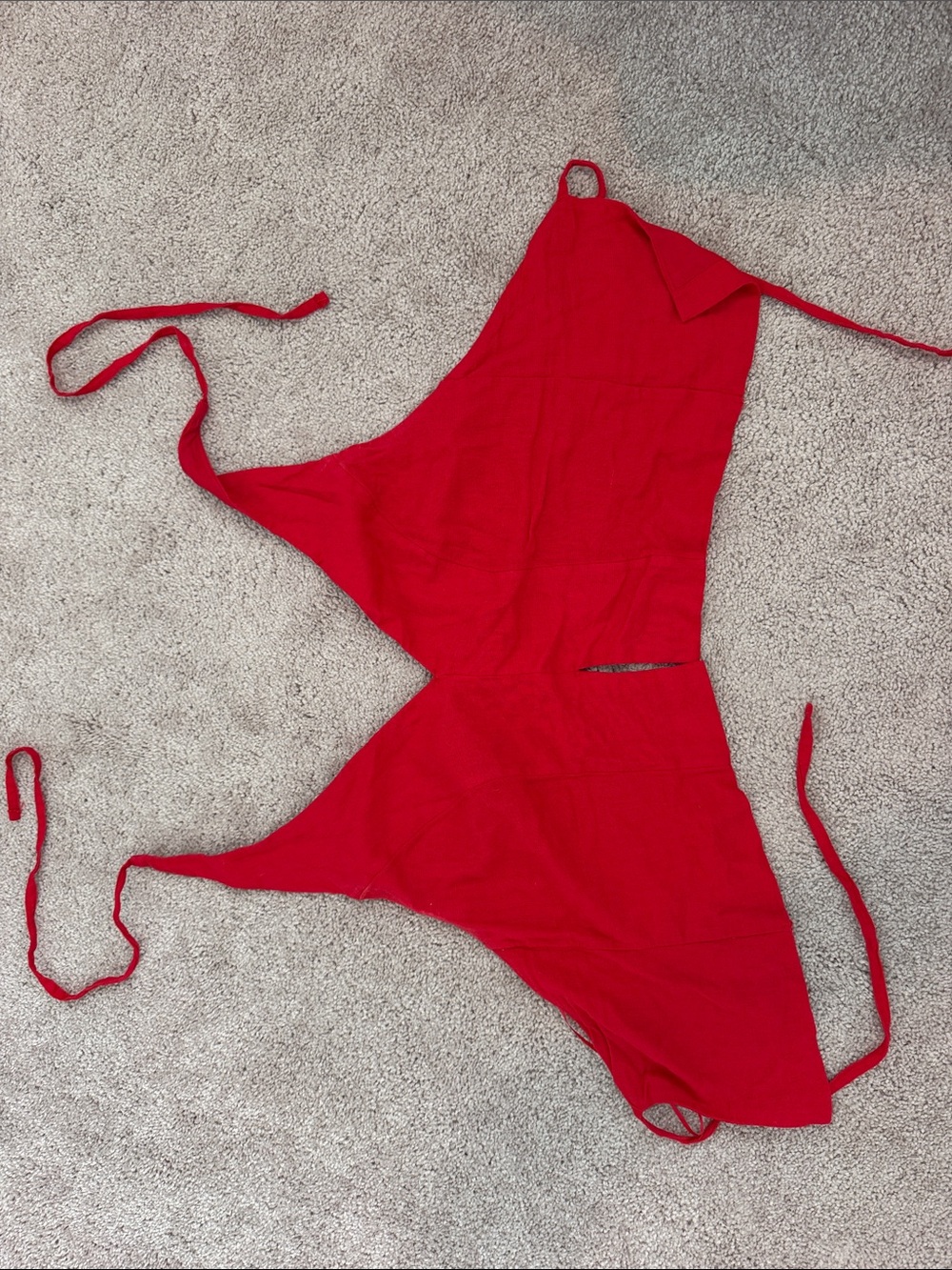 Women’s Red Halter Open Back Top